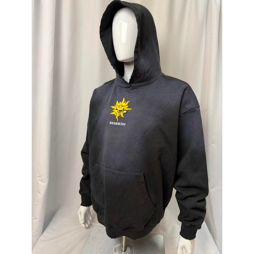 NWT! Primitive Men's Burn P Long Sleeve Pullover‎ Hoodie BLK/NY XL
